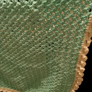 NWT Mint green and white afghan blanket